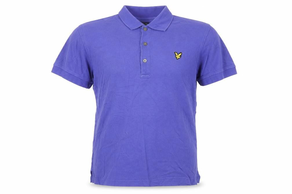 Lyle & Scott Men's Purple Cotton Short Sleeve Polo Shirt M