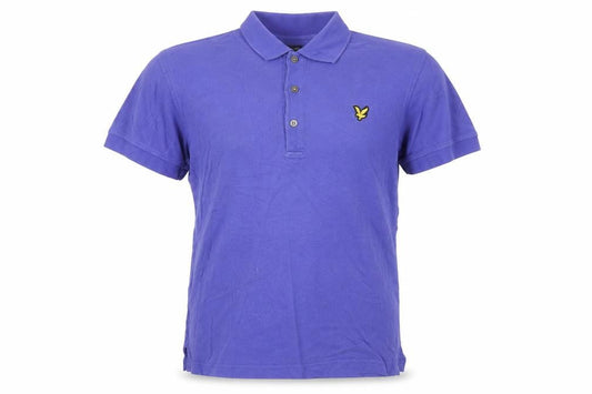 Lyle & Scott Men's Purple Cotton Short Sleeve Polo Shirt M