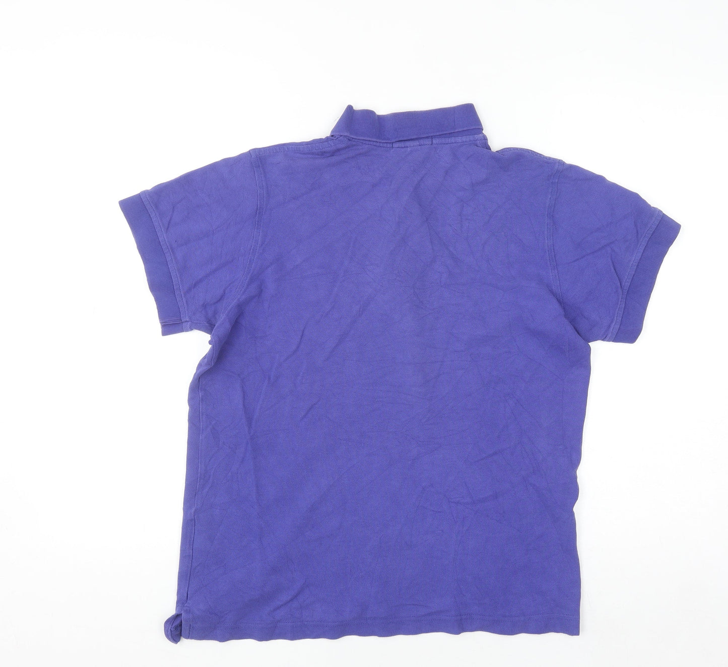 Lyle & Scott Men's Purple Cotton Short Sleeve Polo Shirt M