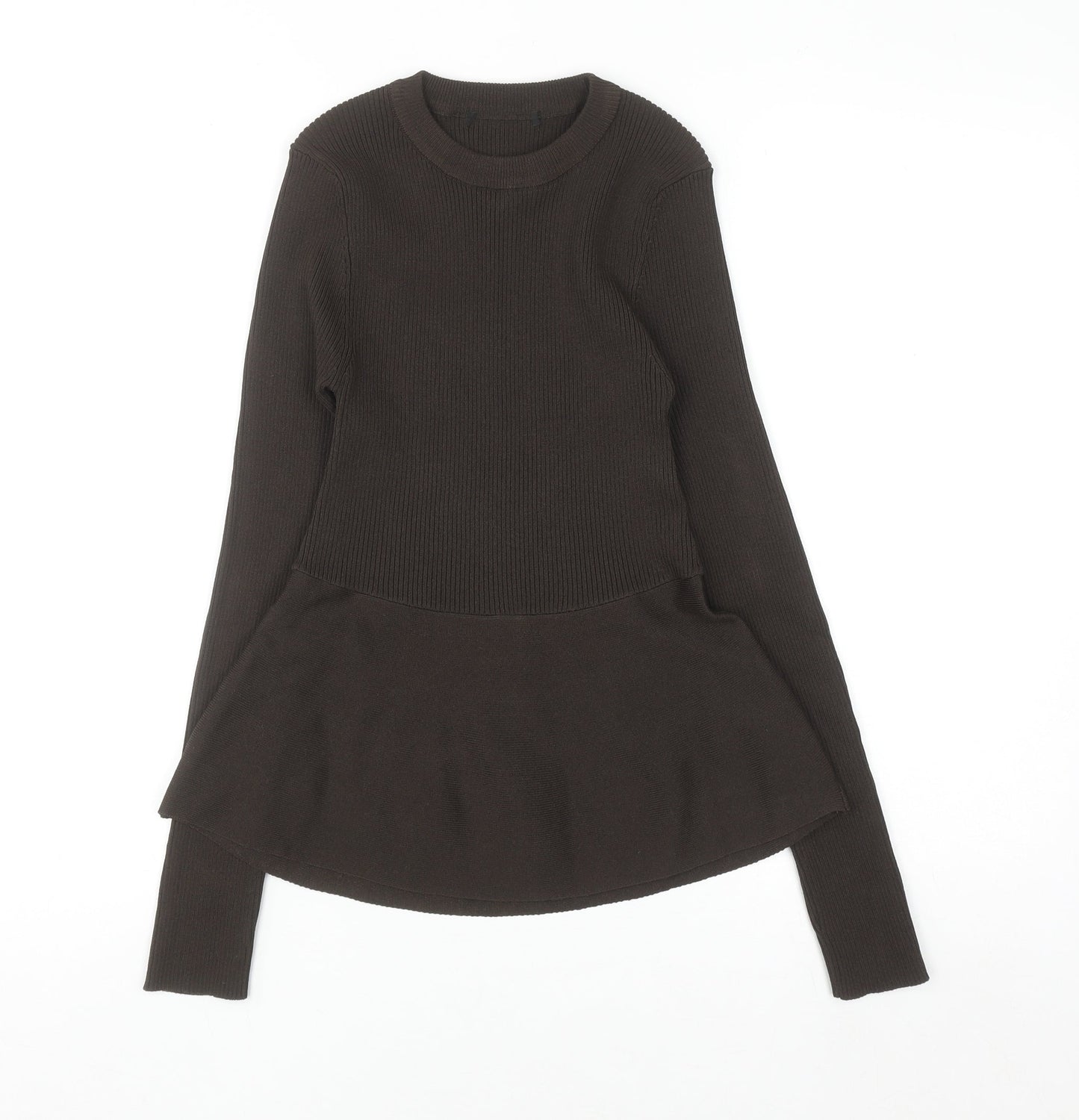 River Island Women’s Brown Crew Neck Long Sleeve Pullover Jumper Size S