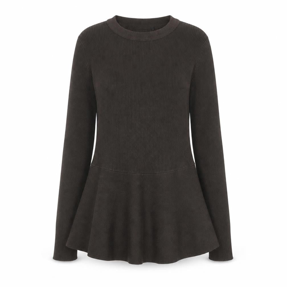 River Island Women’s Brown Crew Neck Long Sleeve Pullover Jumper Size S