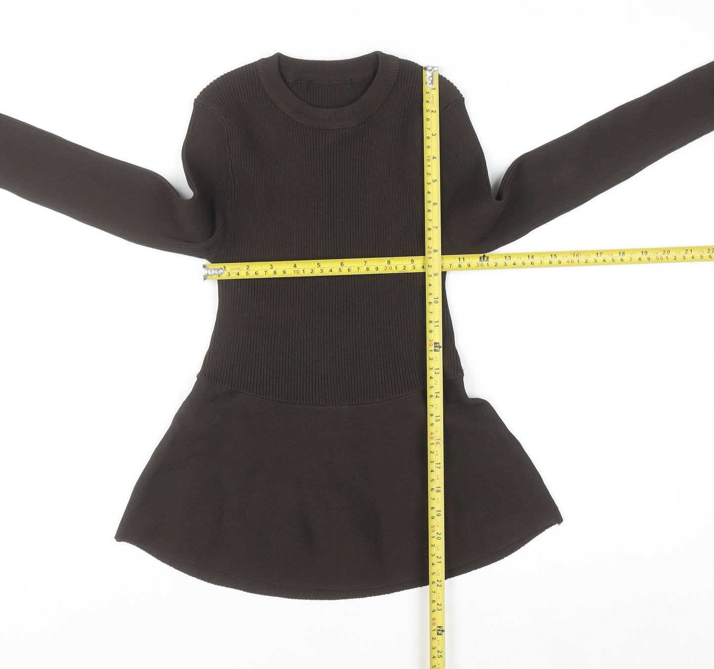 River Island Women’s Brown Crew Neck Long Sleeve Pullover Jumper Size S