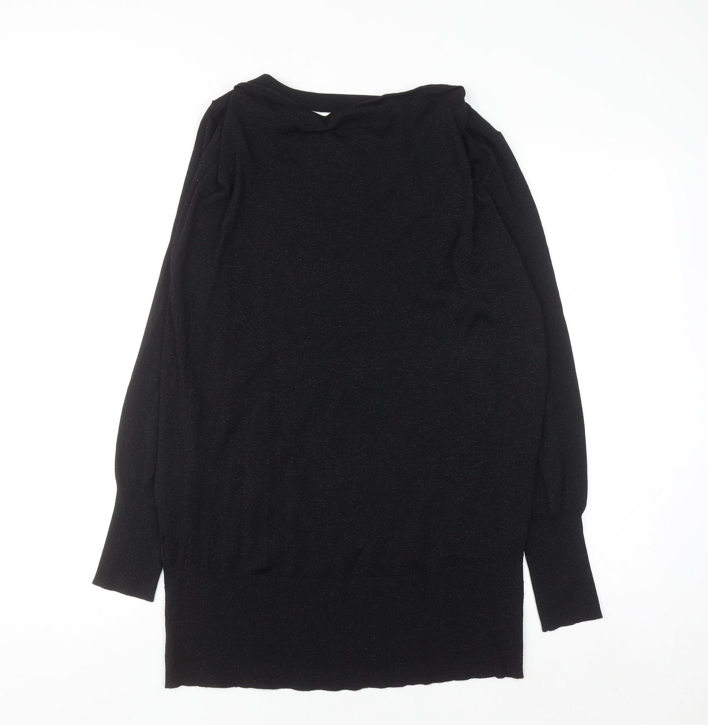 Coast Womens Black Cowl Neck Long Sleeve Knit Jumper Size M