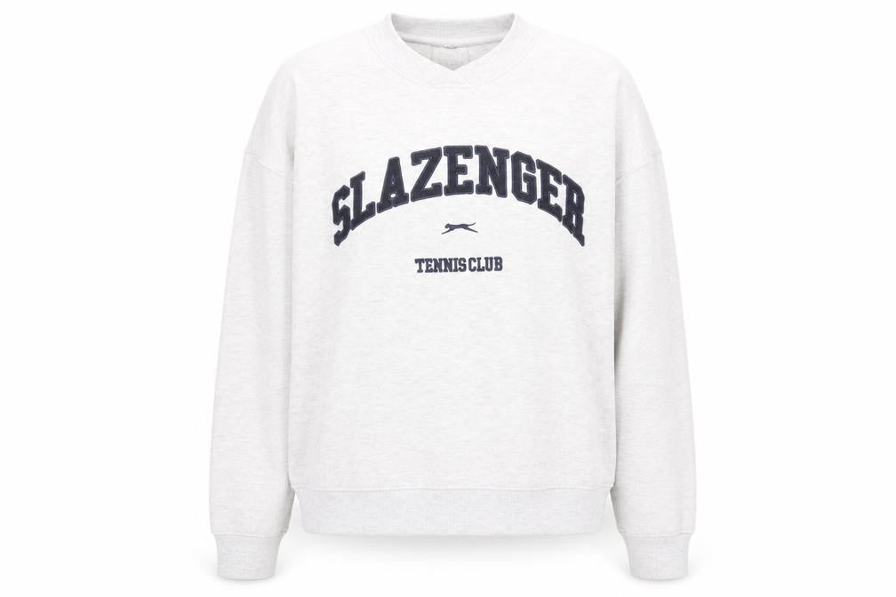 Slazenger Women Grey Crew Neck Pullover Sweatshirt UK 14 Lined