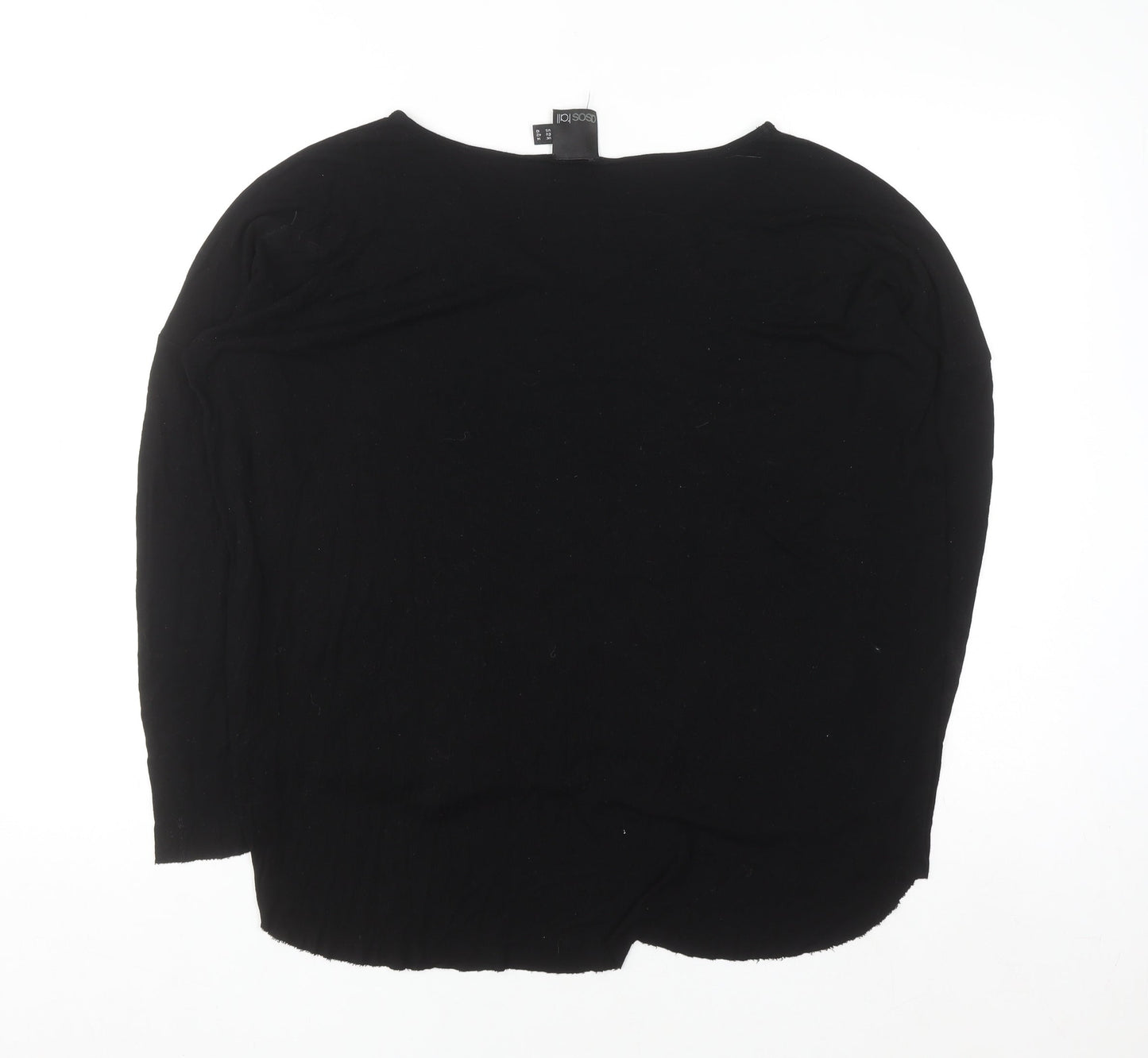 ASOS Tall Women's Black V-Neck Long Sleeve Jumper Size 14