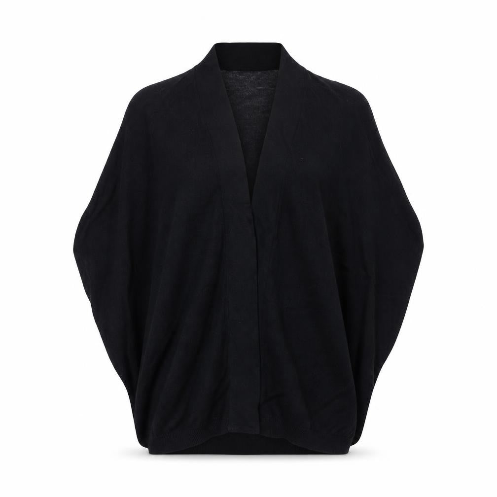 Bench Womens Black Medium Open Knit Dolman Cardigan
