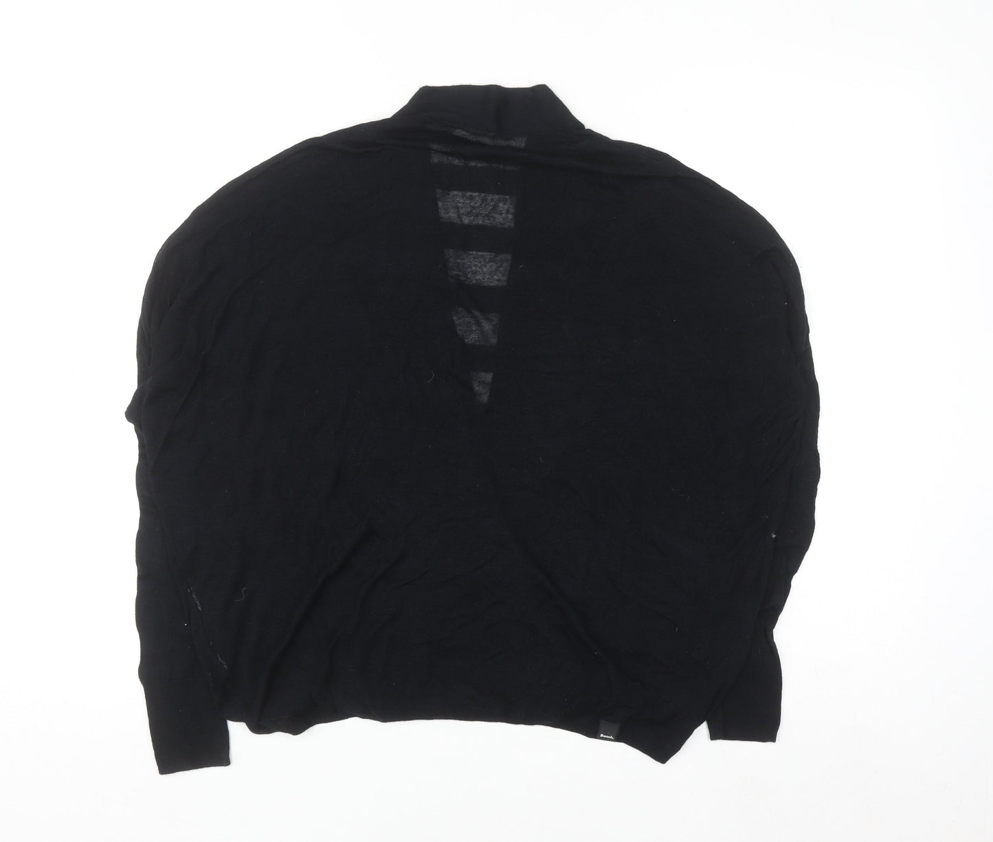 Bench Womens Black Medium Open Knit Dolman Cardigan