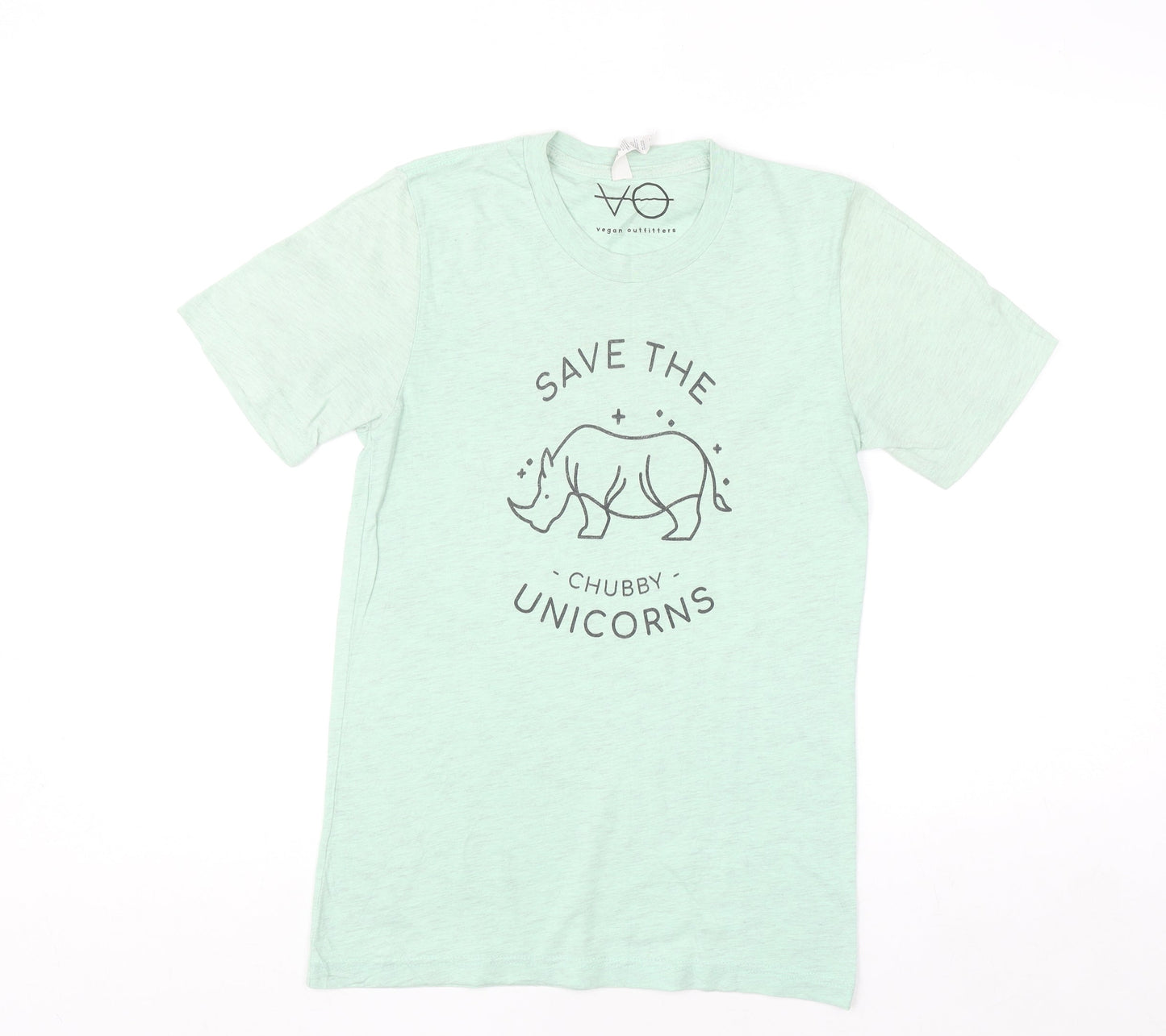 Vegan Outfitters Women's Green XS Graphic Cotton T-Shirt