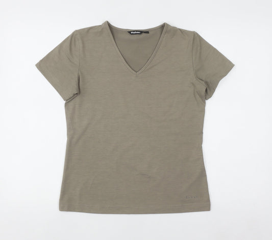 Rohan Womens XS Brown V-Neck Short Sleeve Moisture Wicking T-Shirt