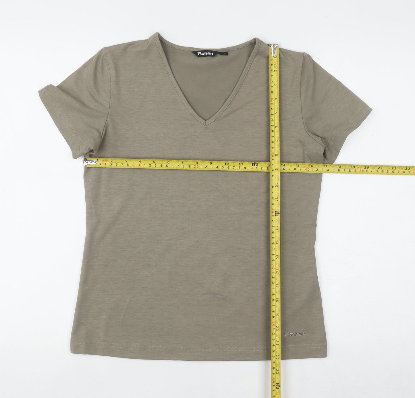 Rohan Womens XS Brown V-Neck Short Sleeve Moisture Wicking T-Shirt