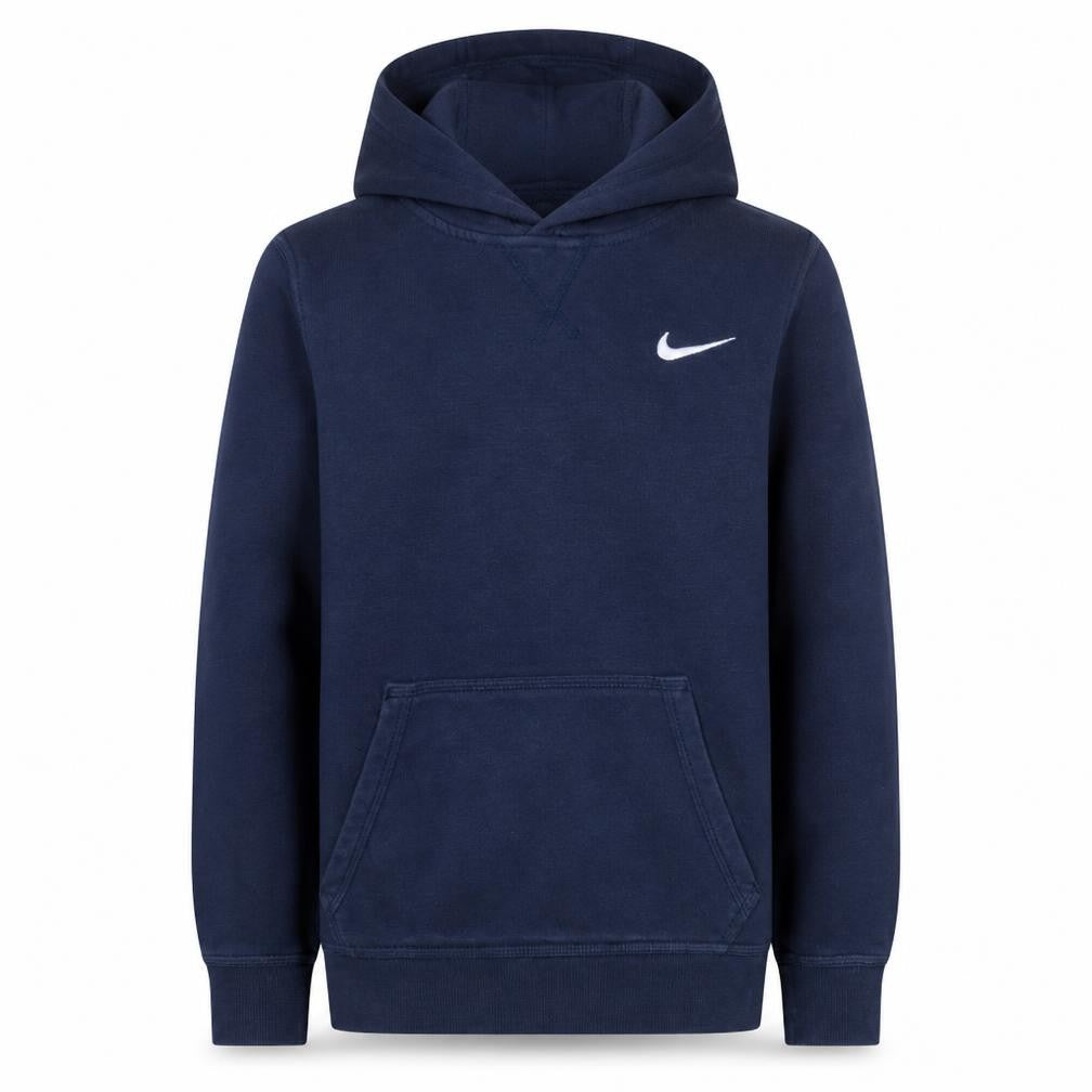 Nike Boys Navy Blue Pullover Hoodie L 12-13 Years Cotton Blend