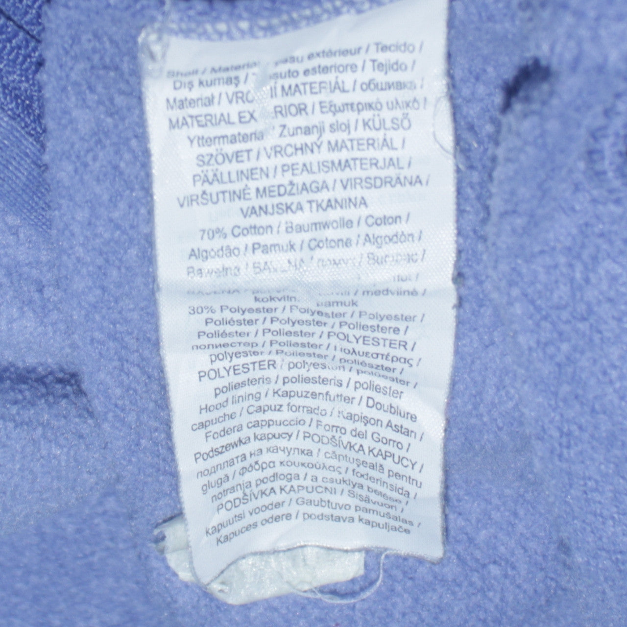 Puma Women Blue Full Zip Hoodie UK 12 Cotton Blend Casual