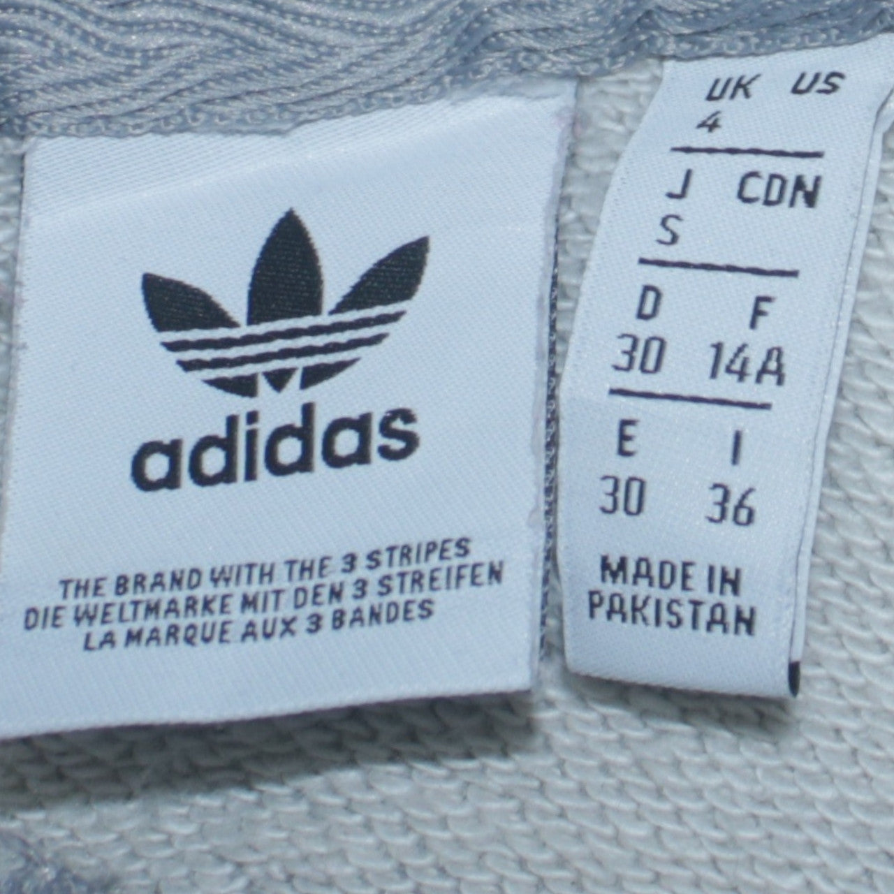 Adidas Women’s Grey Hooded Pullover Sweatshirt Size 4 Logo Print