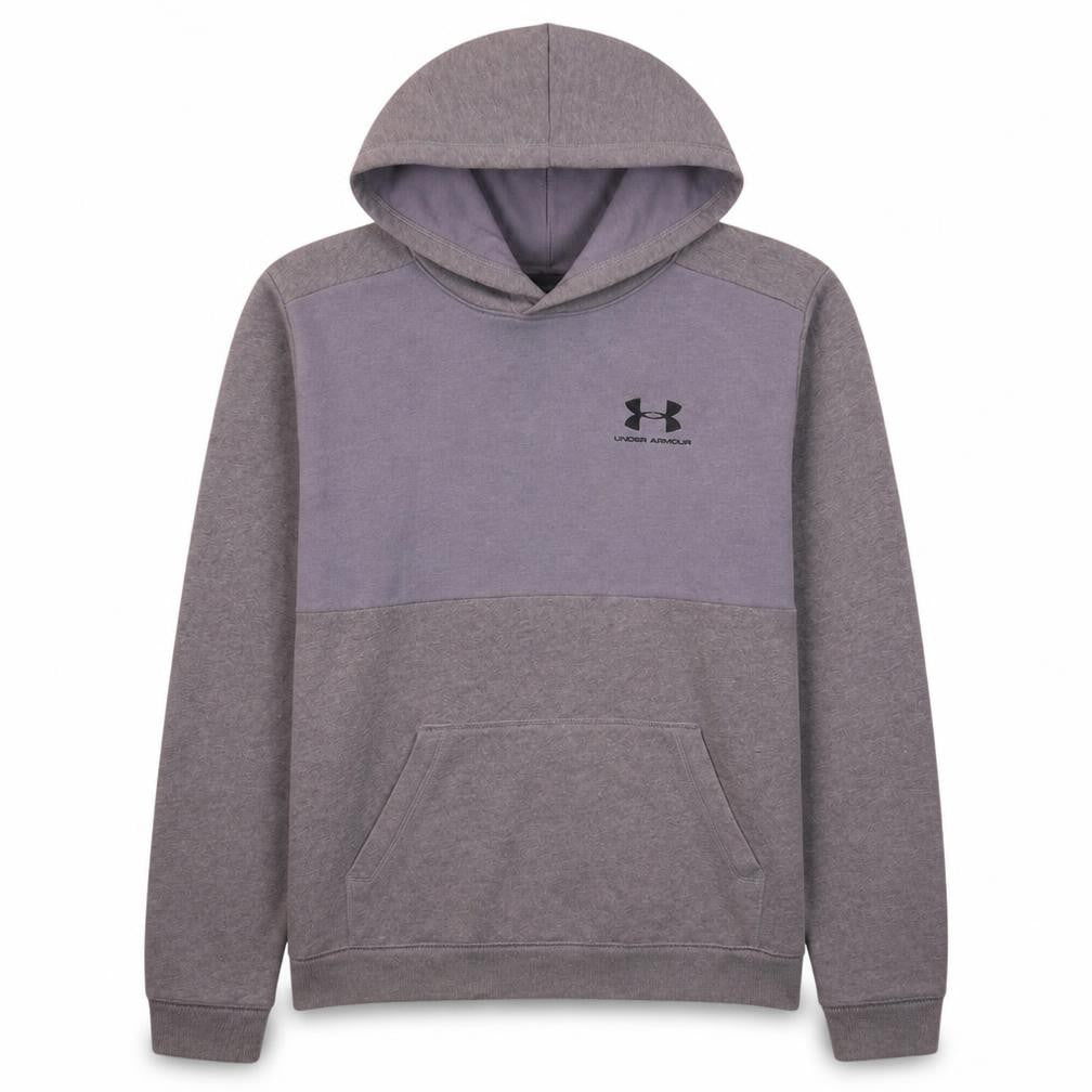 Under Armour Boys Grey Pullover Hoodie YXL Loose Fit ColdGear