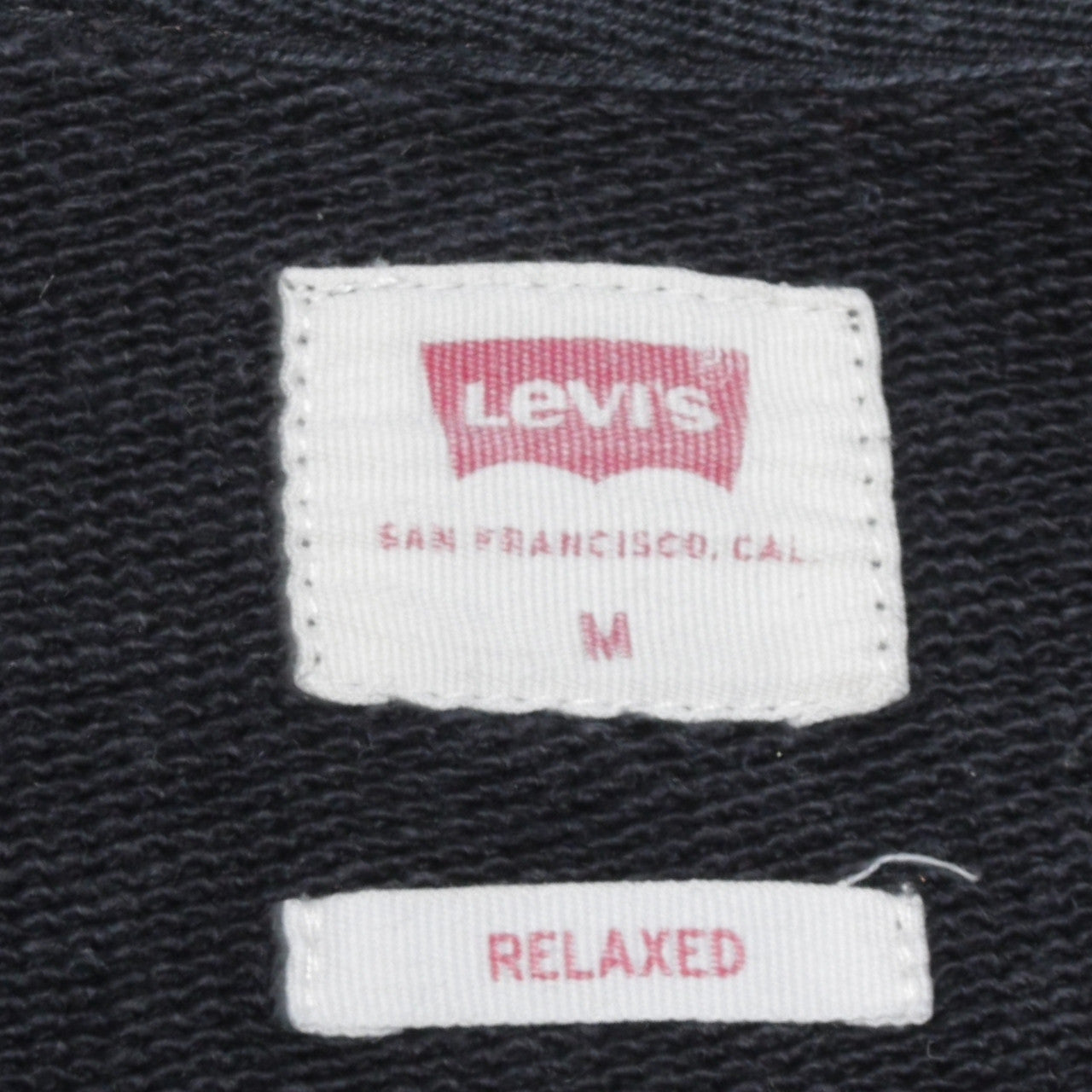 Levi's Men's Black Relaxed Fit Crew Neck Logo Sweatshirt M