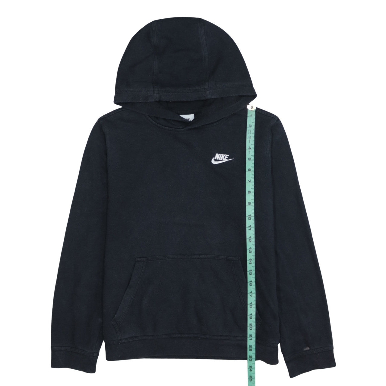 Nike Boys Black Pullover Hoodie XL 158-170cm Classic Logo Sweatshirt