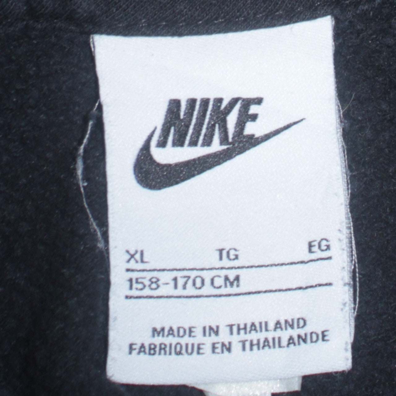 Nike Boys Black Pullover Hoodie XL 158-170cm Classic Logo Sweatshirt