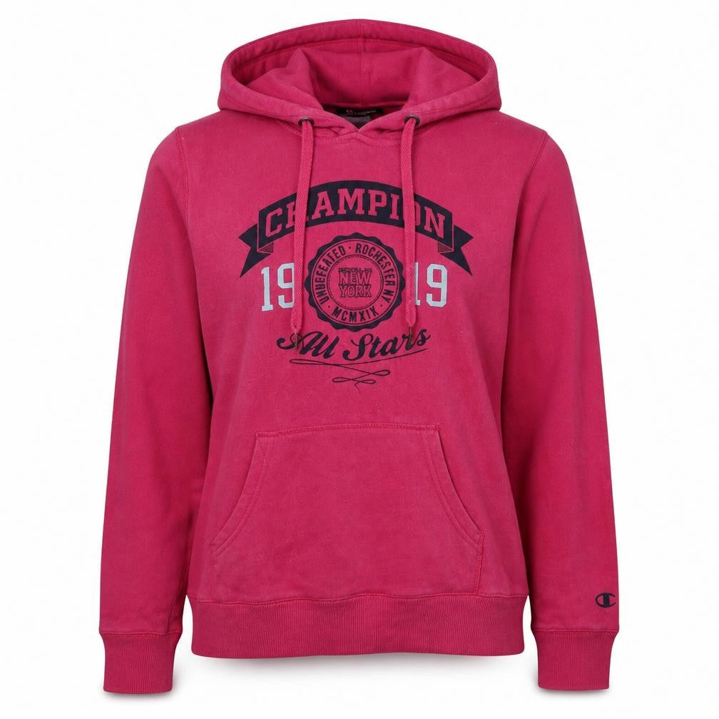 Champion Womens Pink Pullover Hoodie Size 14 Graphic Print