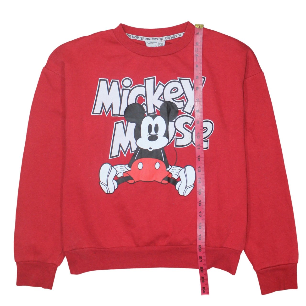 Disney Women's Red Mickey Mouse Pullover Sweatshirt Size 10/12