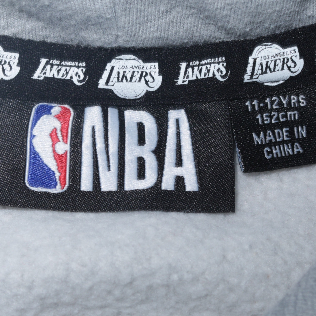 NBA Los Angeles Lakers Boys Grey Pullover Hoodie 11-12 Years Graphic Print