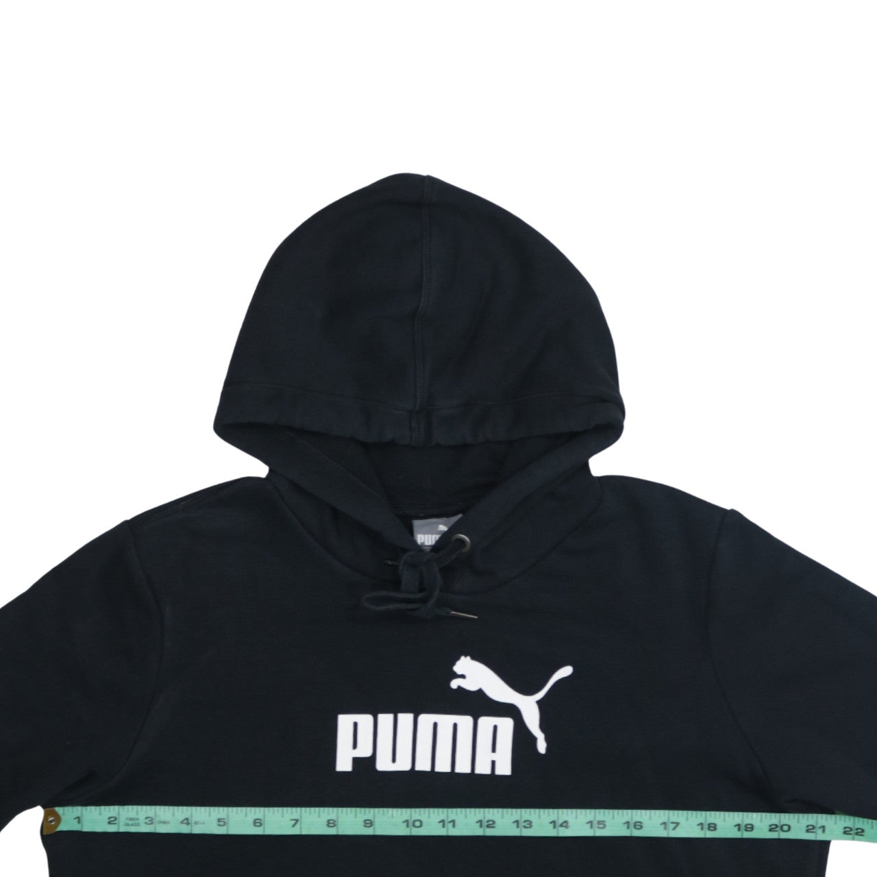 Puma Women's Black Pullover Hoodie Size L Cotton Blend Logo Design