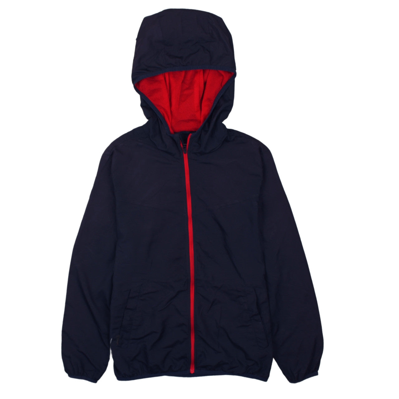 Jack & Jones Men's Blue Hooded Windbreaker Jacket Size M