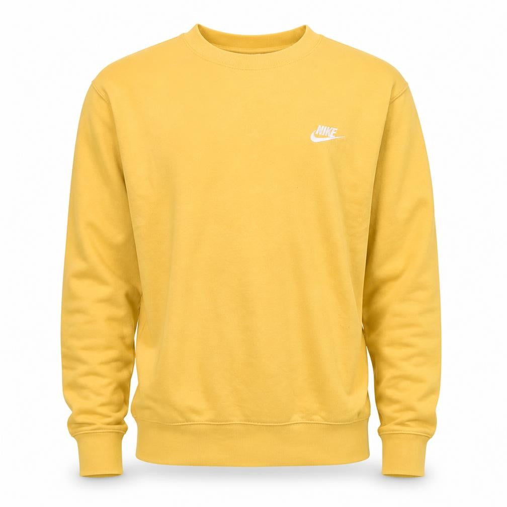 Nike Men's Yellow XS Pullover Crew Neck Fleece Sweatshirt