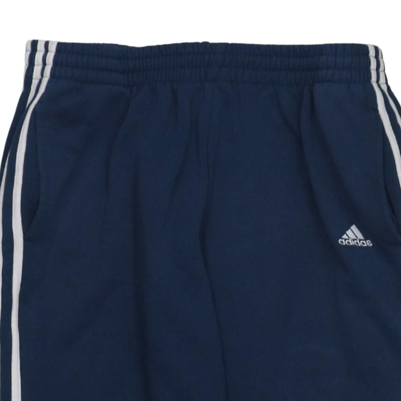Adidas Men Blue Striped Sweatpants Medium Regular Fit