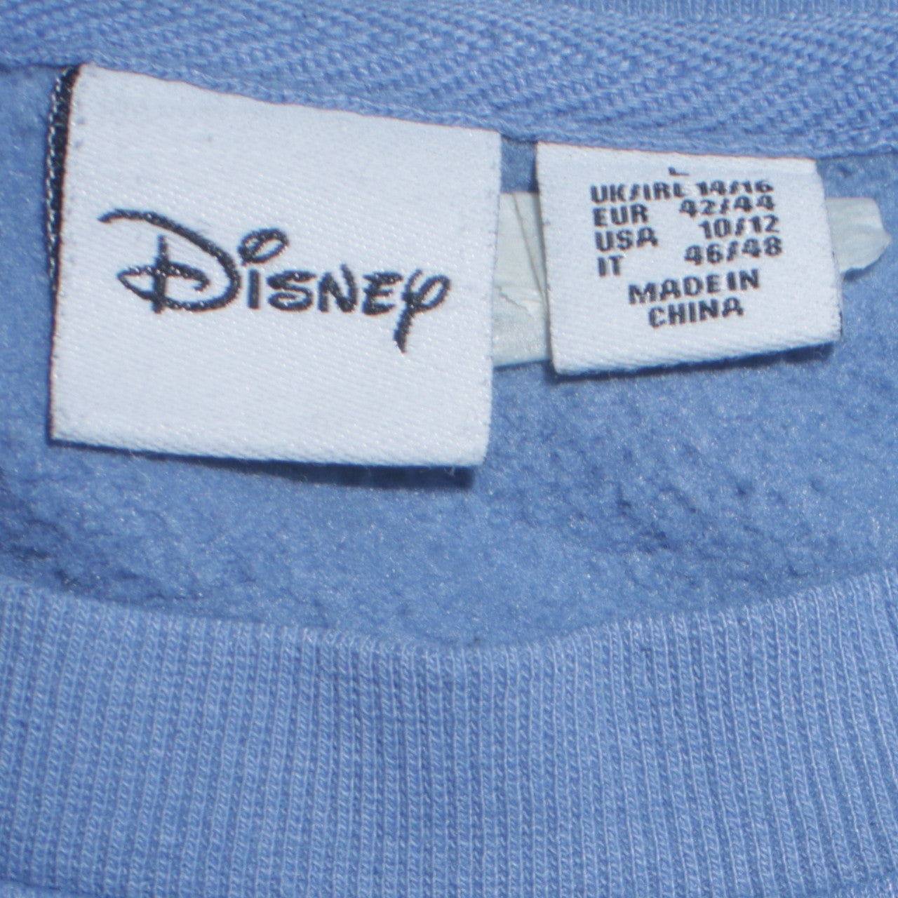 Disney Primark Women Blue Stitch Sweatshirt L 14/16 Long Sleeve Crew Neck