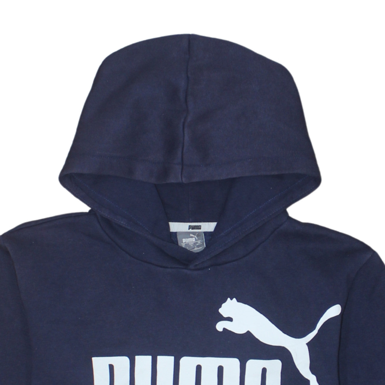 Puma Boys Navy Blue Pullover Hoodie 13-14 Years Hooded Sweatshirt