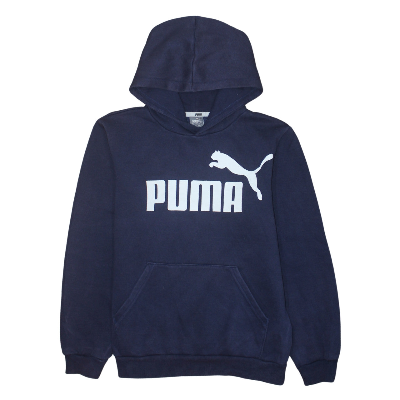 Puma Boys Navy Blue Pullover Hoodie 13-14 Years Hooded Sweatshirt