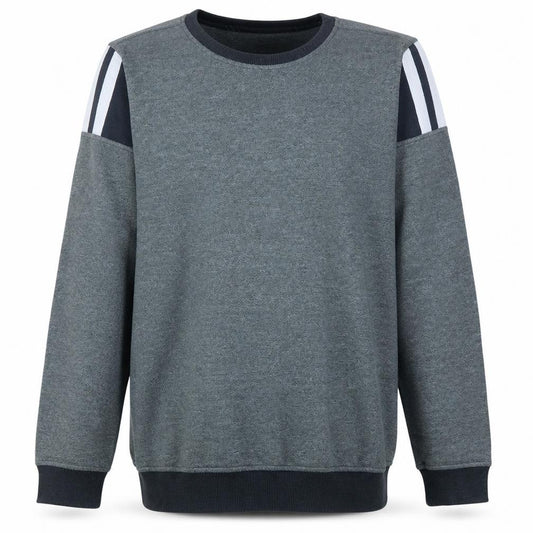Adidas Men’s Grey Regular Fit Crew Neck Sweatshirt Size M