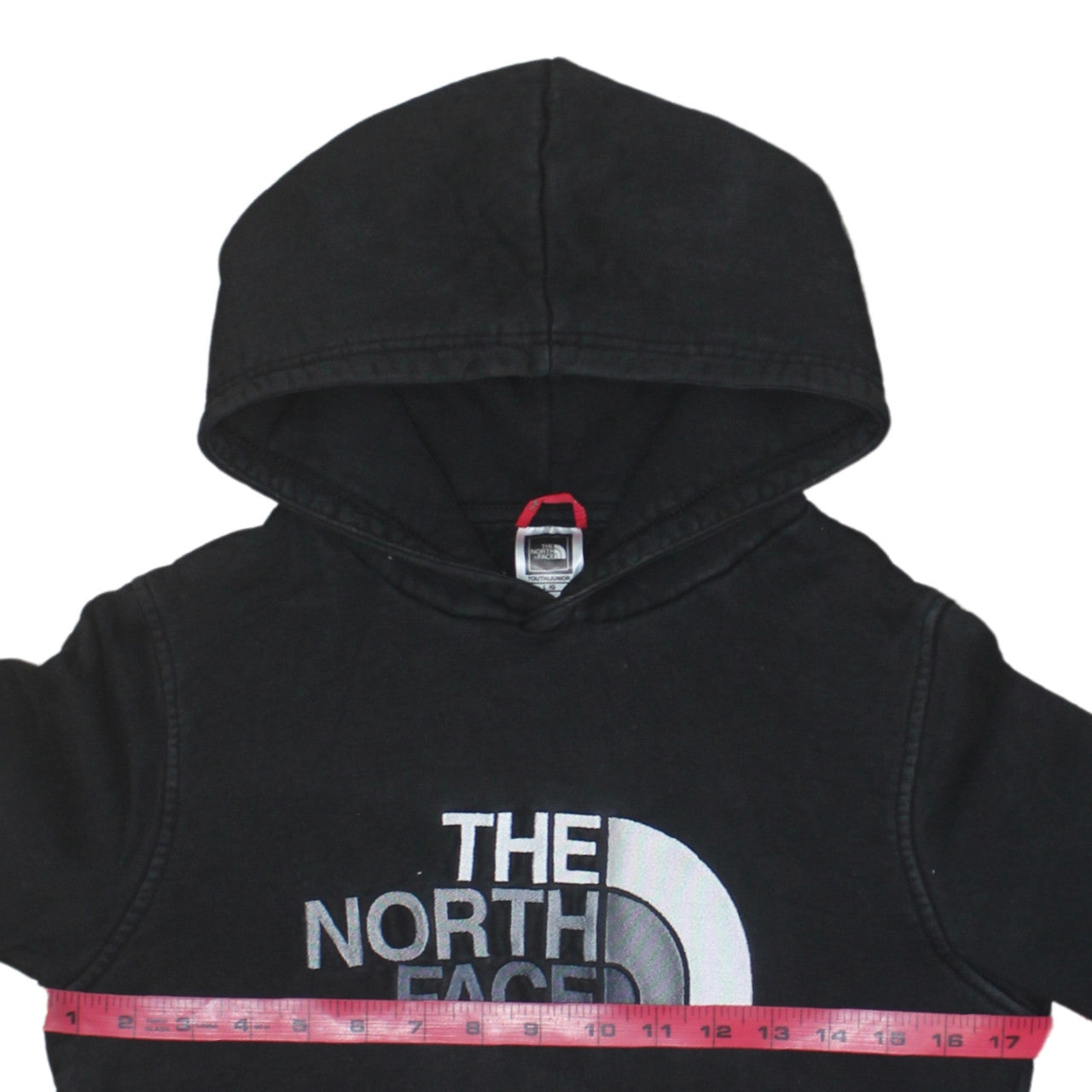 The North Face Boys Black Pullover Hoodie L Cotton Fleece Casual Warm