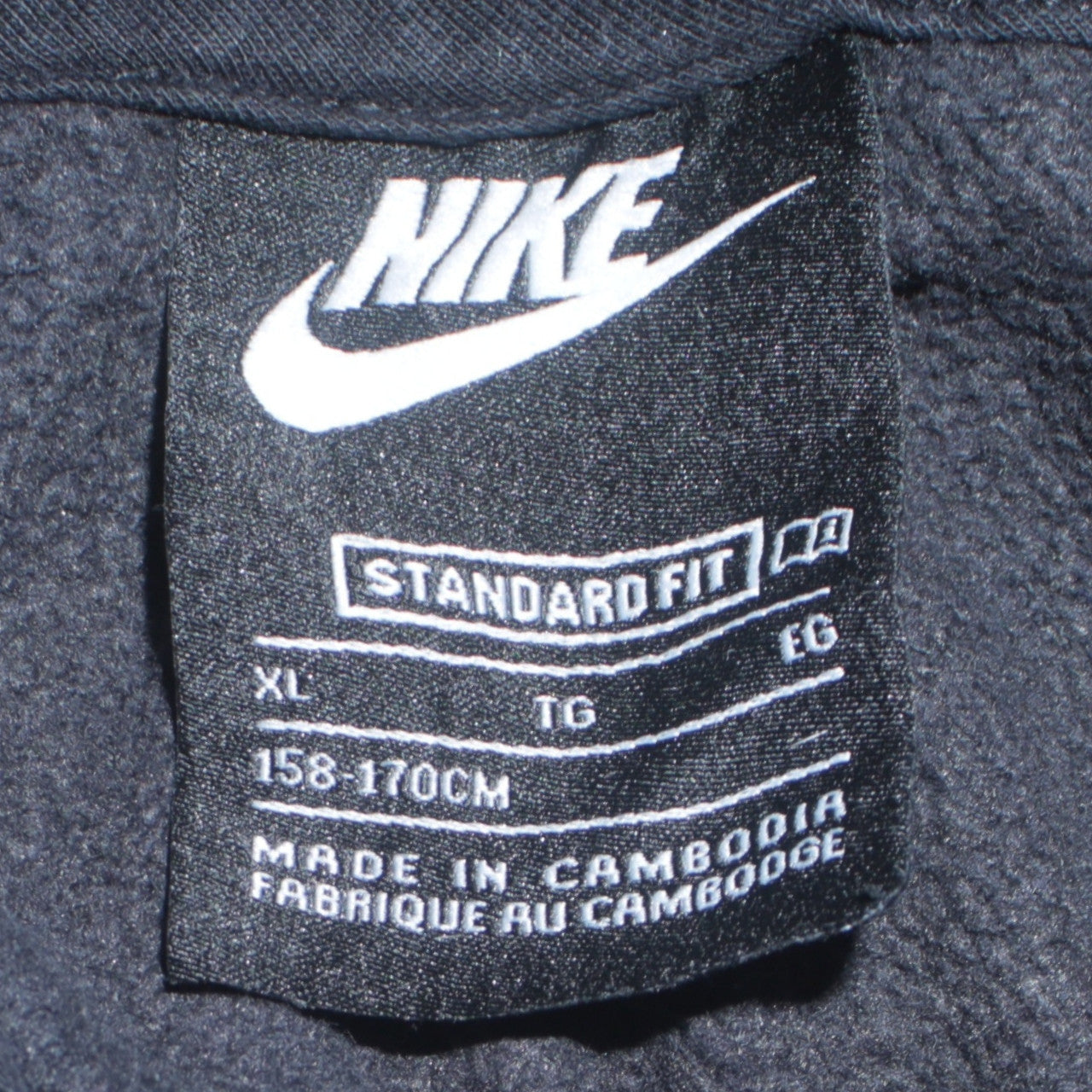Nike Boys Black Pullover Hoodie XL 158-170cm Standard Fit Cotton Blend