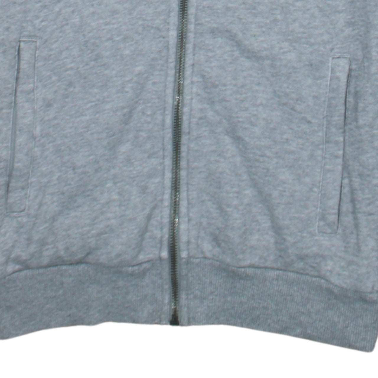 Adidas Womens Grey Full Zip Hoodie Size 8 Classic Fit Logo Print