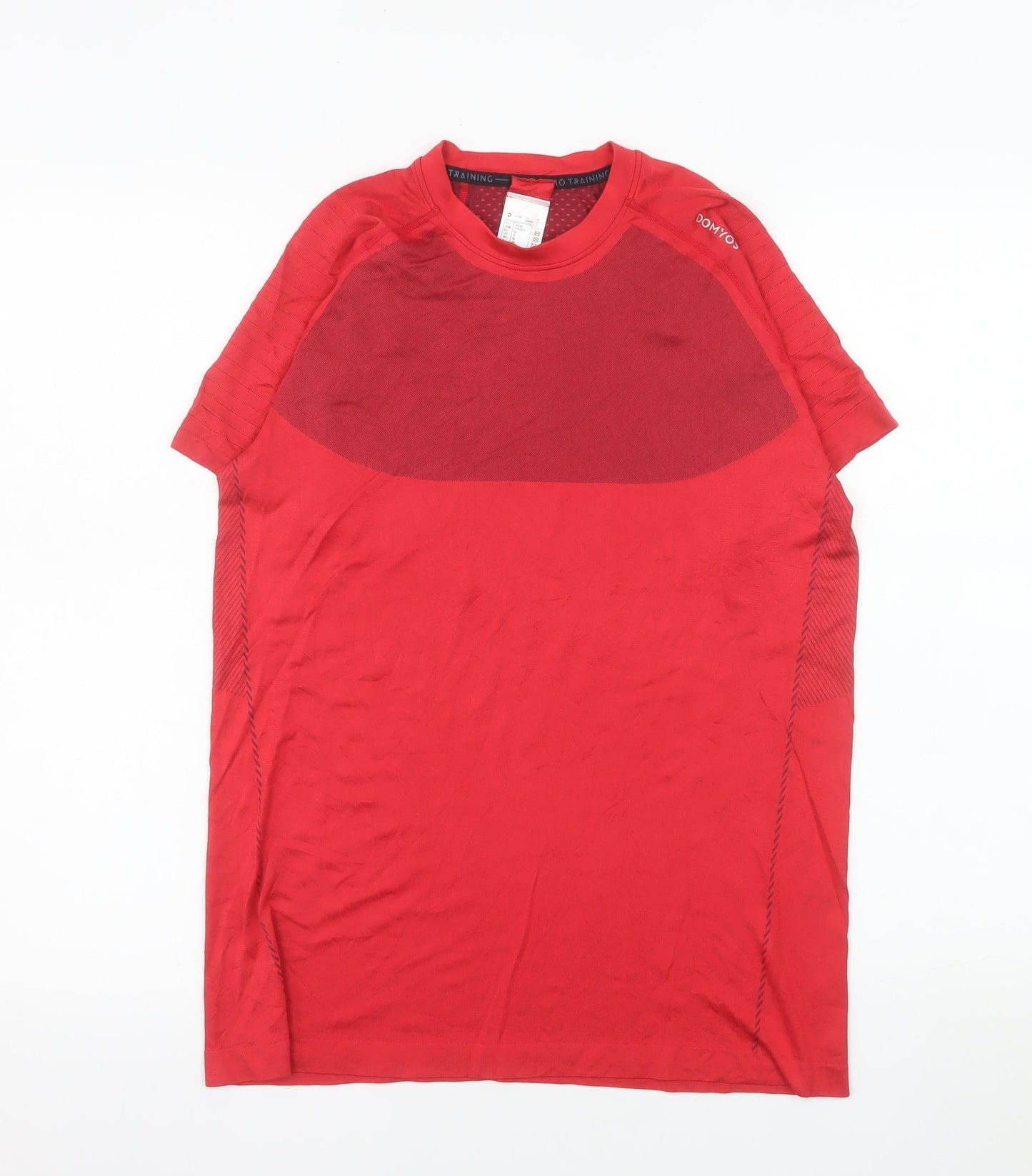 Domyos Men's Red Short Sleeve Athletic Training T-Shirt Size M