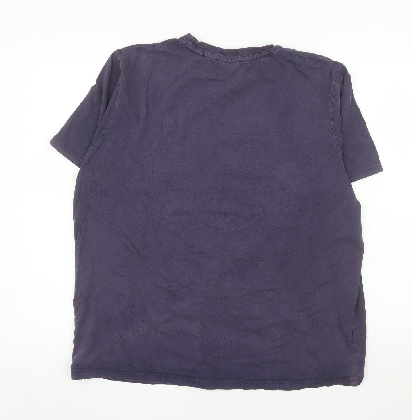 FILA Men's Navy Blue XL Crew Neck Graphic T-Shirt 100% Cotton