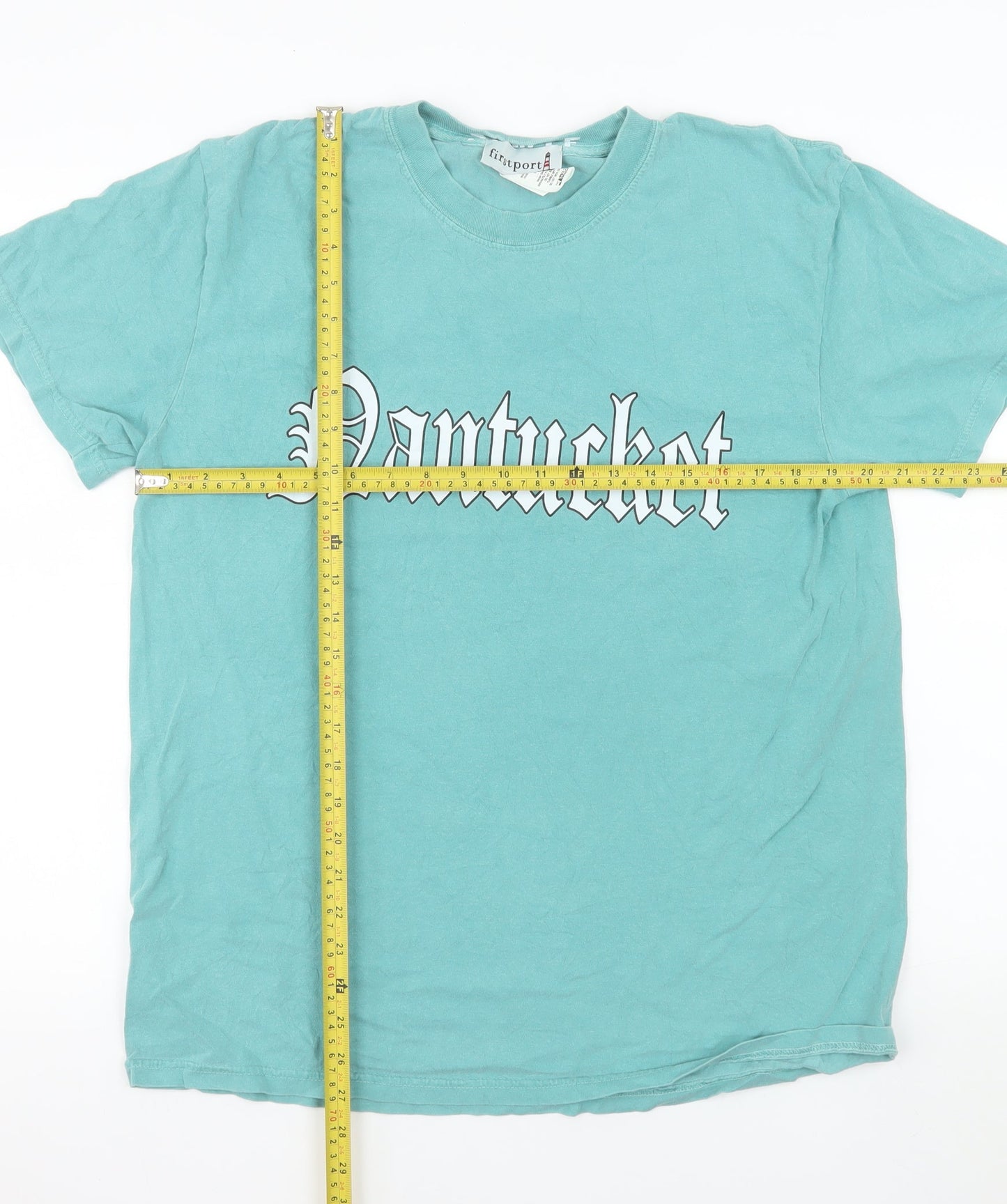 Firstport Women’s Blue Nantucket Cotton T-Shirt Size L