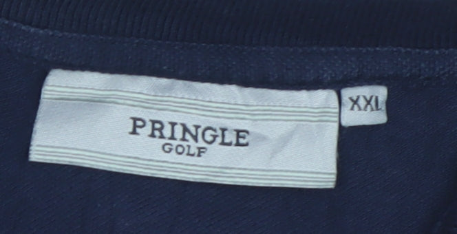 Pringle Golf Men's Blue 2XL Cotton Short Sleeve Polo Shirt