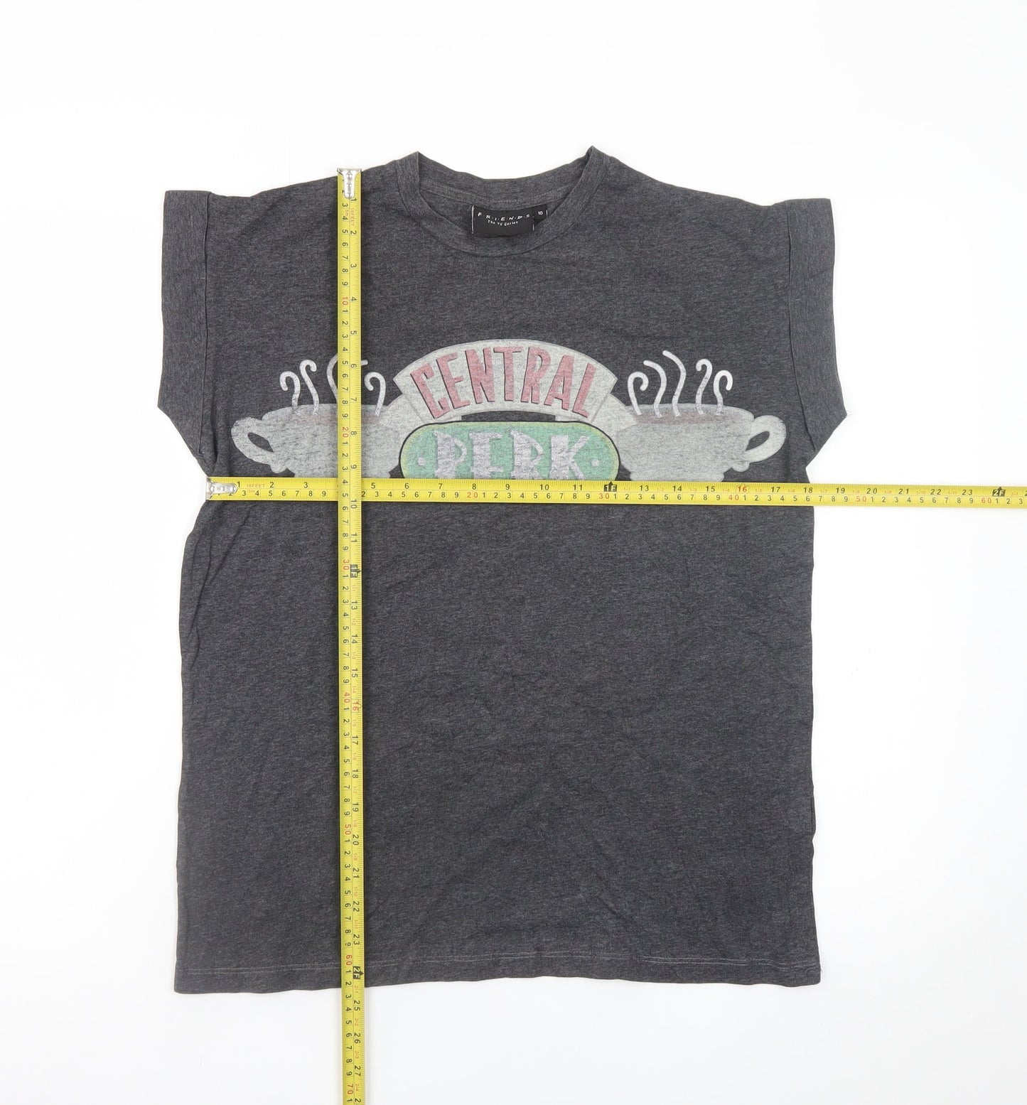 Friends Central Perk Women's Grey T-Shirt Size 10 Casual