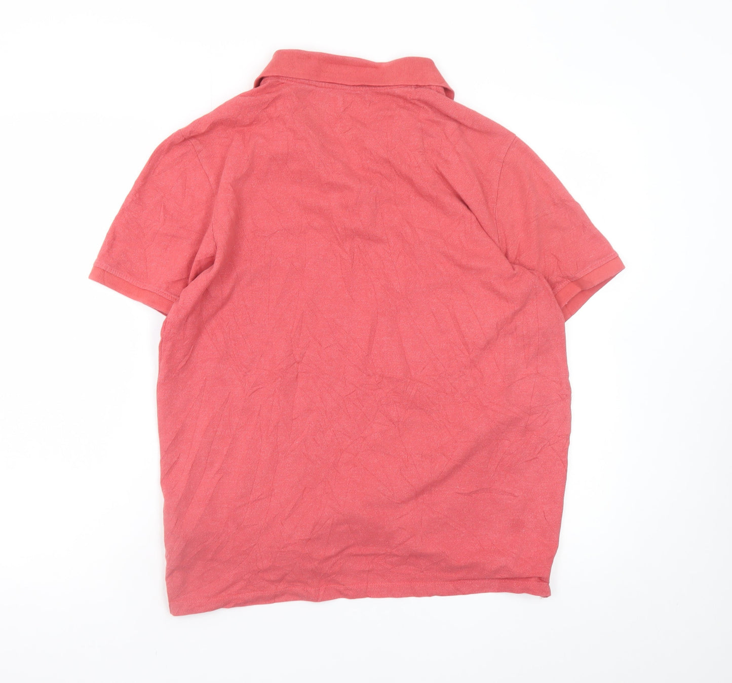 Lindbergh Men's Red Cotton Short Sleeve Polo Shirt M