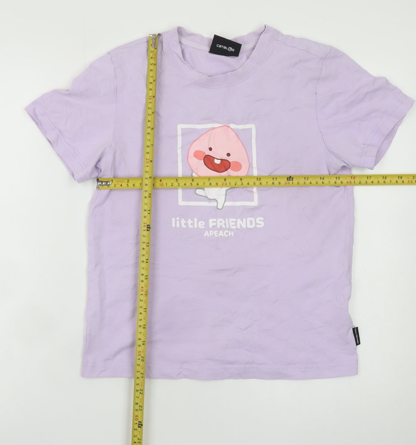 Little FRIENDS Women’s Purple Cotton Anime T-Shirt S
