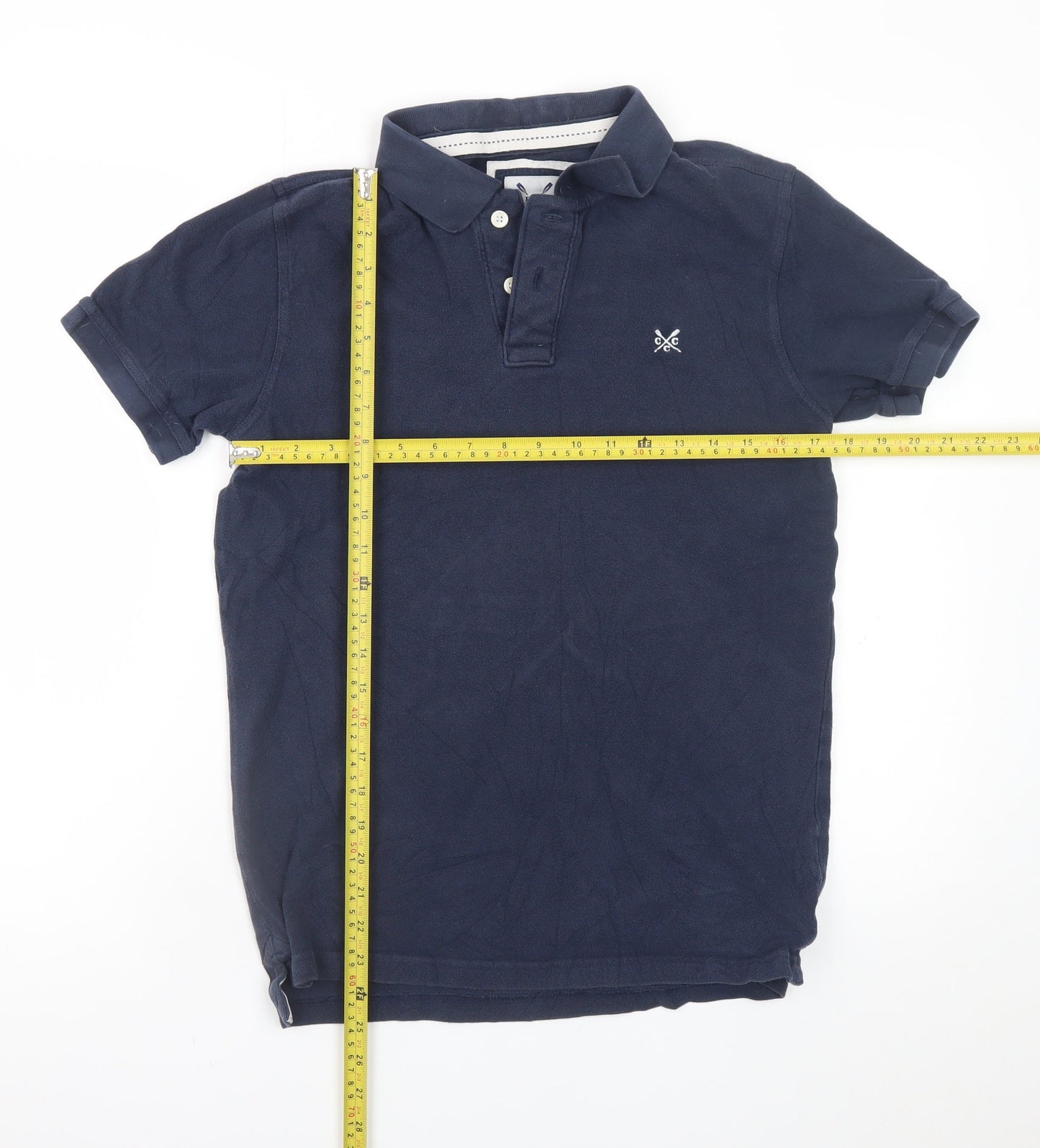 Crew Clothing Co. Men's Navy Blue Polo Shirt XS Short Sleeve Cotton