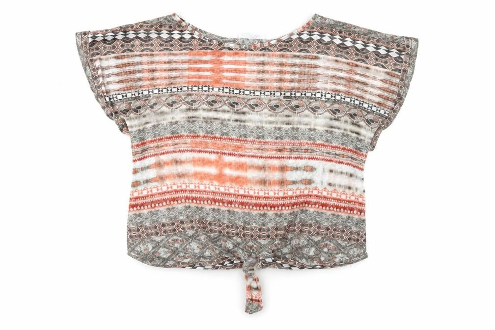 Wallis Women’s Multicoloured Petite S Cropped Tie Front Blouse