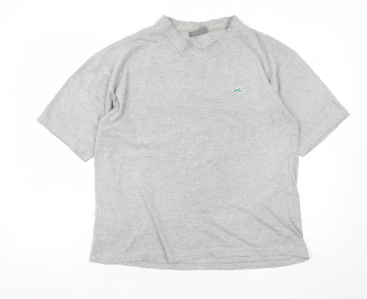 Le Shark Men's Grey Cotton Short Sleeve V-Neck T-Shirt Medium