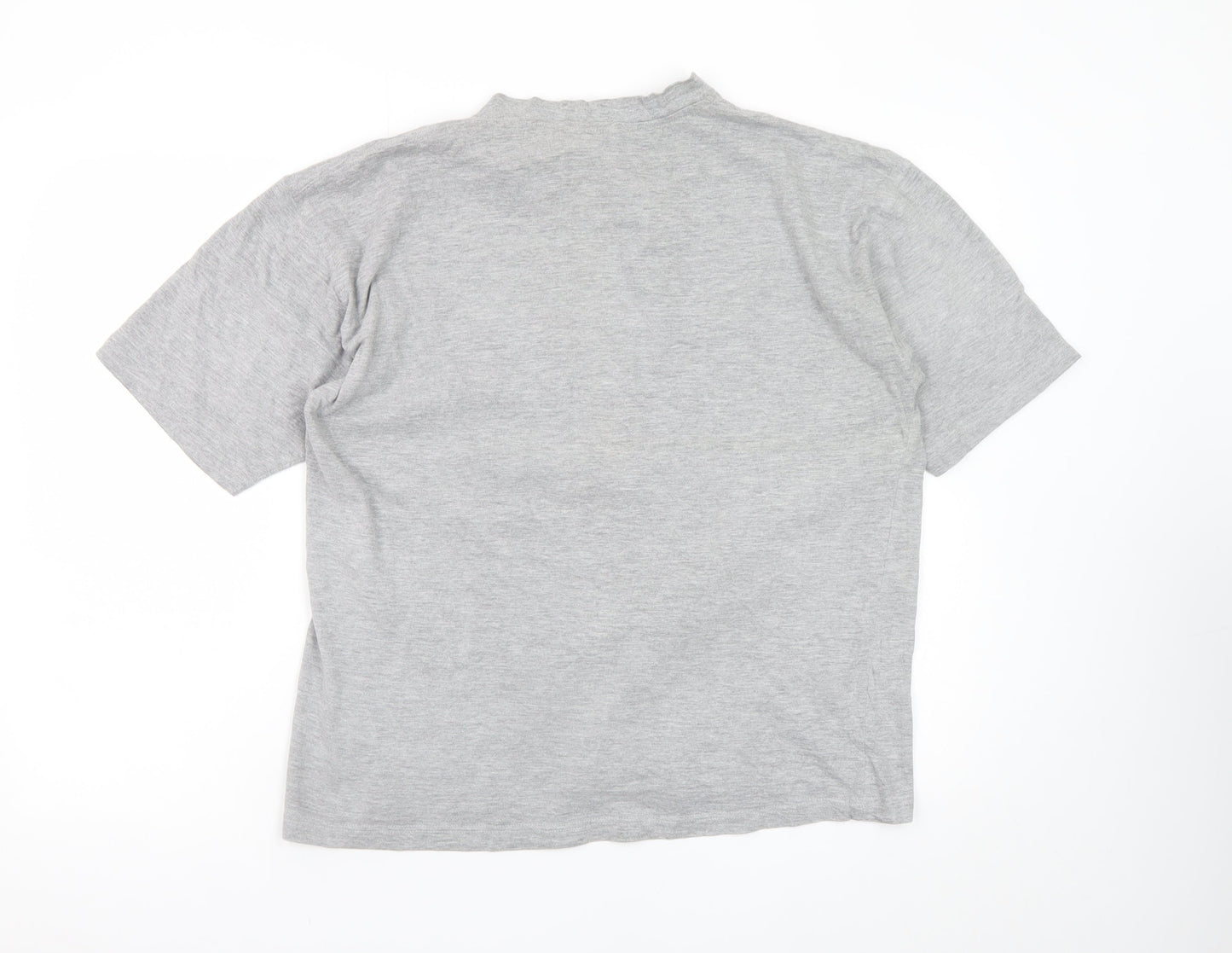 Le Shark Men's Grey Cotton Short Sleeve V-Neck T-Shirt Medium
