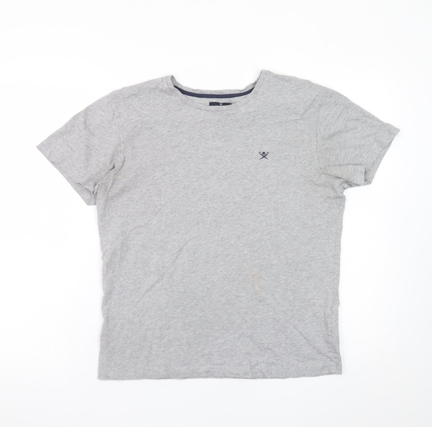 Hackett London Mens Grey Classic Fit Short Sleeve Cotton T-Shirt M