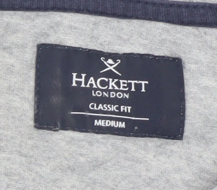 Hackett London Mens Grey Classic Fit Short Sleeve Cotton T-Shirt M