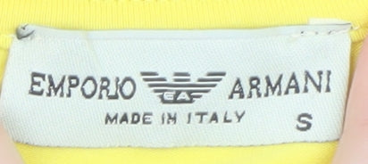 Emporio Armani Men’s Yellow Graphic Logo T-Shirt Size S
