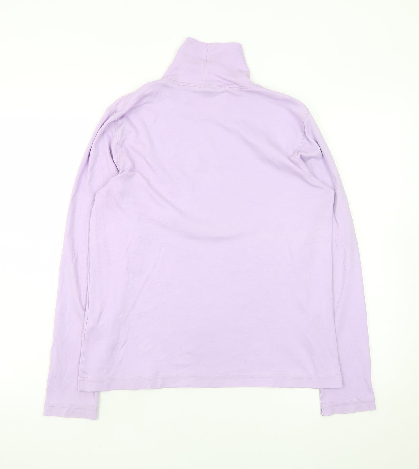 Lands' End Women's Purple Roll Neck Long Sleeve Top Size S